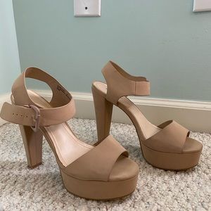 Nude Bamboo Heels